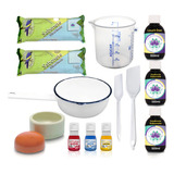 Kit Fabricação De Sabonetes Artesanais Iniciante Na Saboaria