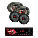 Kit Fácil Alto Falantes 6 + 6x9 + Radio First Option 5566