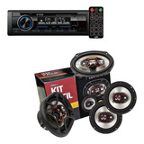 Kit Facil Bravox 6x9 E 6 + Auto Rádio Mp3 H-tech Ht-1400