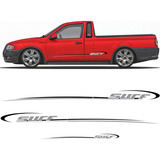 Kit Faixa Vw Saveiro Surf 2008 2009 2010 2011 Cinza E Preto