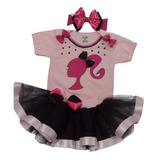 Kit Fantasia Saia De Tutu Princesa Barbie Silhueta Menina