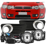 Kit Farol Auxiliar Palio Economy / Way 2012 A 2016 Aro Cromo
