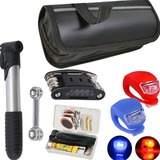 Kit Ferramenta Bike Chave Bomba E Remendo Pneu E Sinalizador