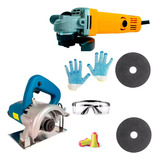 Kit Ferramenta Serra Mármore 1400.w Esmerilhadeira Lixadeira