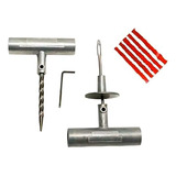  Kit Ferramentas Reparo Pneu Escareador + Aplicador Remendo 
