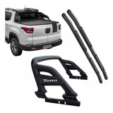 Kit Fiat Toro Santo Antonio E Estribo Preto 2016 Até 2023