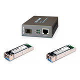 Kit Fibra Ótica Gigabit Multimodo Lc/upc Conversor Gbic