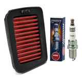 Kit Filtro Ar Esportivo + Vela Iridium Titan 160 Fan Start 