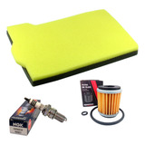 Kit Filtro Ar+ Filtro Óleo +vela Iridium Fazer 250 Até 2014