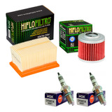 Kit Filtro De Ar E Óleo + 2 Velas Iridium Bmw G650 Gs