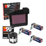 Kit Filtro De Ar K&n + Velas Iridium Ngk Yamaha Mt-09 
