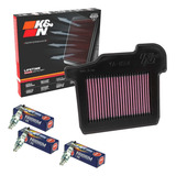 Kit Filtro De Ar K&n + Velas Iridium Ngk Yamaha Mt-09 