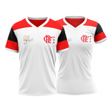 Kit Flamengo Casal Retro Zico Oficial - Camisa + Baby Look