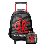 Kit Flamengo Escolar Mochila De Rodinha+lancheira Térmica