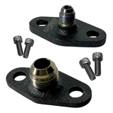 Kit Flange Entrada De Óleo Com Niple + Flange Saída De Óleo 