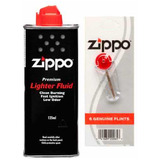 Kit Fluido Zippo + Pedra Zippo Original Para Isqueiros