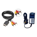 Kit Fonte De Alimentação Cabo Áudio E Vídeo Para Play 1 Ps1