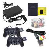 Kit Fonte Ps2 Compatível + Cabo + 2 Controles + Memory Card