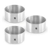 Kit Forma Assadeira Bolo Redonda Alta 15 X 10 3 Peças