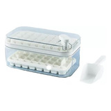Kit Forma De Gelo Flexível Silicone Cubo Caixa Com Tampa