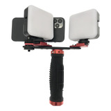 Kit Foto Duplo Led Filmagem Fotografia P/ Arcada Dentária Nf