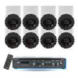 Kit Frahm Slim 1600 Som Ambiente Jbl 8 Arandelas Receiver