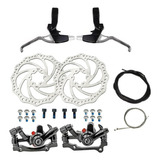 Kit Freio A Disco Mecanico Tipo Shimano Cabos Manete Paco