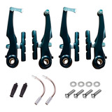 Kit Freio V-brake Tipo Logan Alumínio Bike Mtb Preto/ Prata