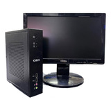 Kit Frente De Caixa Mini Pc Oki 4gb Ddr3 Ssd 120gb + Monitor