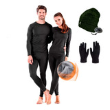 Kit Frio Blusa + Calca Conjunto Termico Luvas E Touca Quente