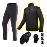Kit Frio Intenso Blusa Calça Climate3 Luva Fit X Touca Ninja