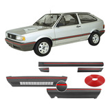 Kit Friso Lateral E Parachoque Gol Gl 87/94 Bojudo 8cm Cinza
