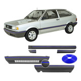 Kit Friso Lateral E Parachoque Gol Gl 87/94 Bojudo 8cm Cinza