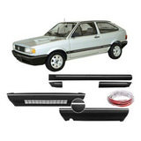 Kit Friso Lateral E Parachoque Gol Gl 87/94 Bojudo 8cm Preto