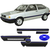 Kit Friso Lateral E Parachoque Gol Gl 87/94 Bojudo 8cm Preto