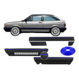 Kit Friso Lateral E Parachoque Gol Gl 87/94 Largo 12cm Preto