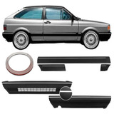 Kit Friso Lateral + Parachoque Gol Gl 87/94 12cm Largo Preto