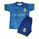 Kit Futebol Infantil Cr7 Al Nassr Pequeno Craque Conjunto