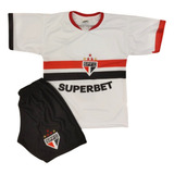 Kit Futebol São Paulo Infantil Uniforme Completo Branco