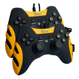 Kit Gamer 2 Controles Dualshock Feir Para Ps3 E Pc Amarelo