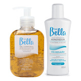 Kit Gel Óleo Pós Depilação Facial Corporal Depil Bella