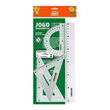 Kit Geométrico De Réguas Com 4 Peças Escolar