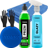 Kit Glazy 500ml Prizm Aplicador Pano Redutor De Risco Vonixx