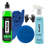 Kit Glazy 500ml Prizm Aplicador Pano Redutor De Risco Vonixx