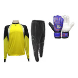 Kit Goleiro: Camisa + Calça Kanxa + Par Luva Poker Training