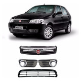 Kit Grades Palio 04 A 16 Fire Flex Economy Friso Aro Cromado