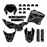 Kit Gráfico Adesivo Bros Nxr 150 Plotagem 0,20mm Camuflado Cor Preto