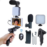 Kit Gravação Vídeo Smartphone Youtube Vlogger Podcast Celula