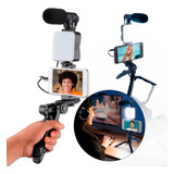 Kit Gravação Vídeo Smartphone Youtube Vlogger Podcast Celula