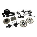 Kit Grupo Shimano Alivio M3100 2x9v 18v C/ Freio Mt200 Disco